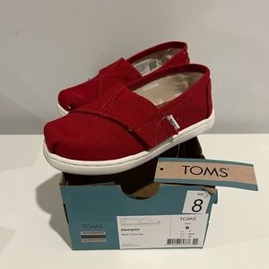 NIB NWT TOMS toddler Alpagata Shoes Size 8 (8T)